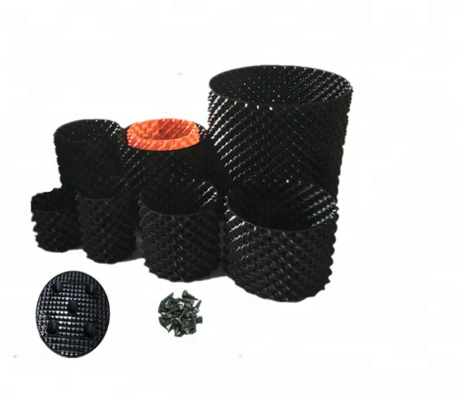 

High Quality PVC pruning Roots Flower Pot, Black,orange