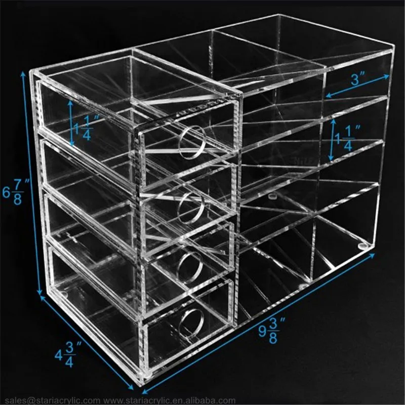 Clear Acrylic Storage Containers Design Acrylic 4shelf Office Supply
