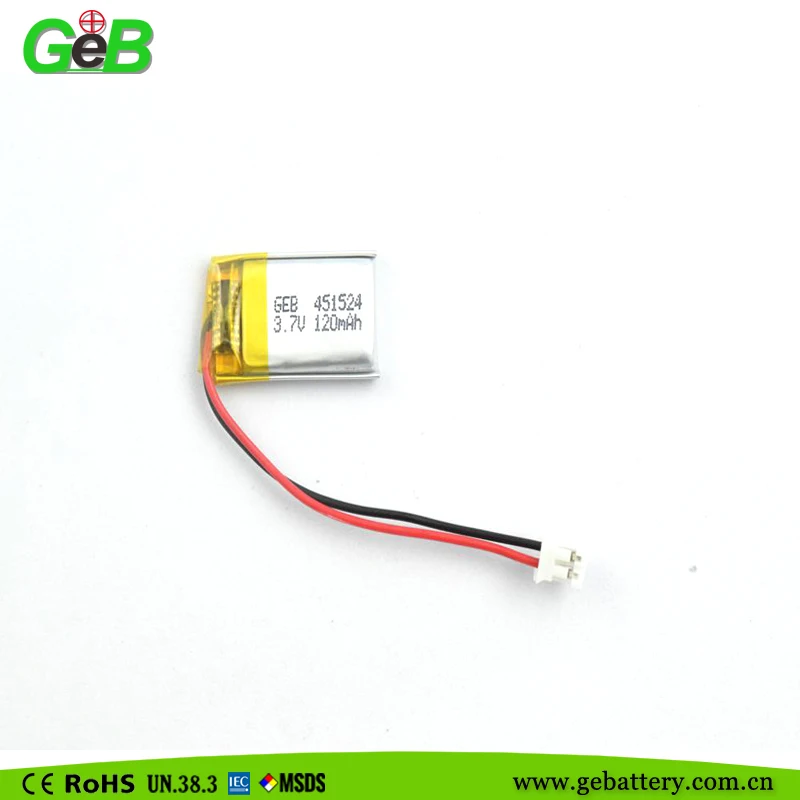 451524 3.7v 120mah 9