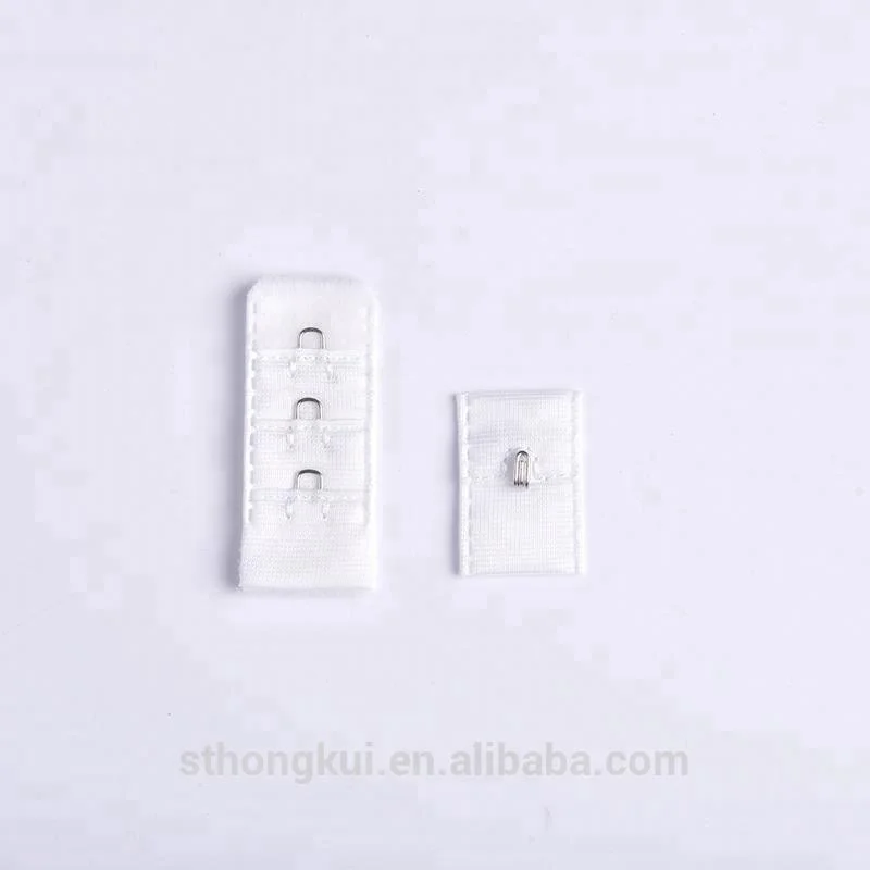 
China manufacturer elastic bra extender/polyester hook and eye three rows of one hooks 