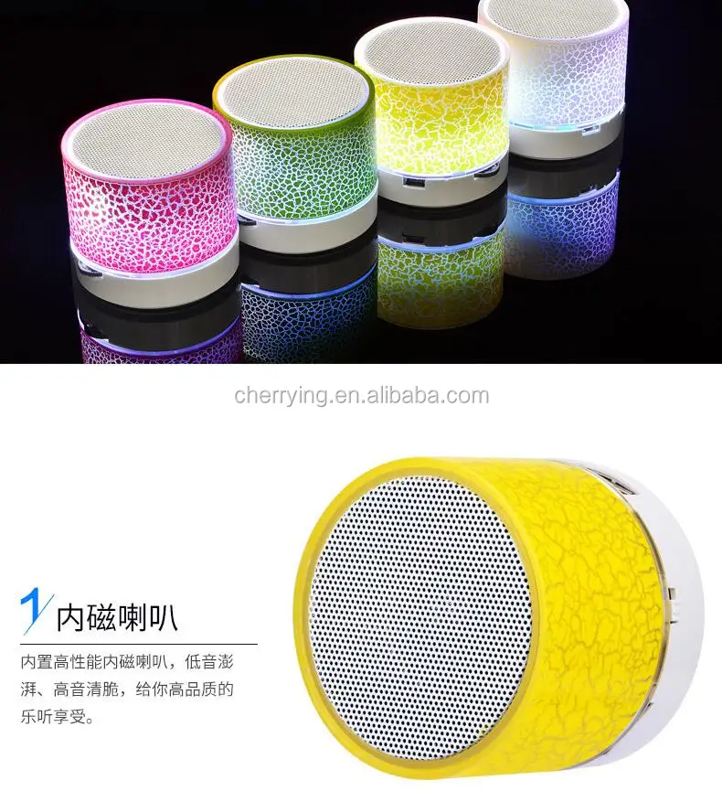 mini speaker bluetooth with led light outdoor portable bluetooth speaker with TF Card - ANKUX.COM