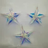 Iridescent Star Hanging Decoration Round Paper Fans Rainbow Shine PET Tissue Fans Party Ornaments Decorations