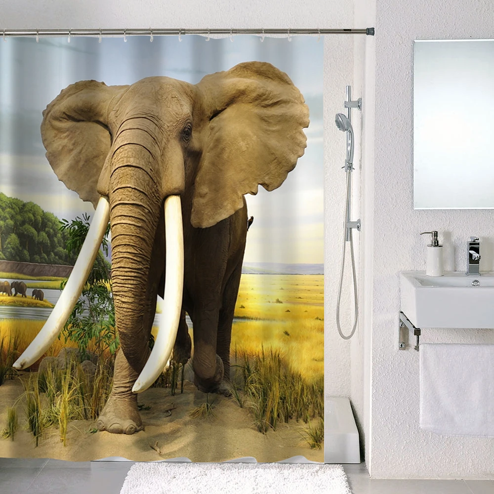 Cheap Hot Sale Top Quality Custom Elephants Shower Curtain Buy Shower