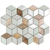 Crystal Glass Mix Ceramic Mosaic 3D Hexagon Bathroom Kitchen Floor And Wall Tile