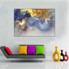 Wall Art Canvas Painting Abstract Unreal Blue Yellow Cloud Landscape Pictures For Living Room Home Decor No Frame