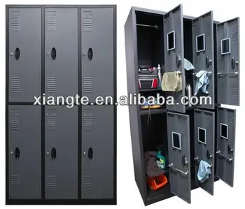 Indurative 6 Door Steel Lockable Wardrobe Cabinet Clothing Steel