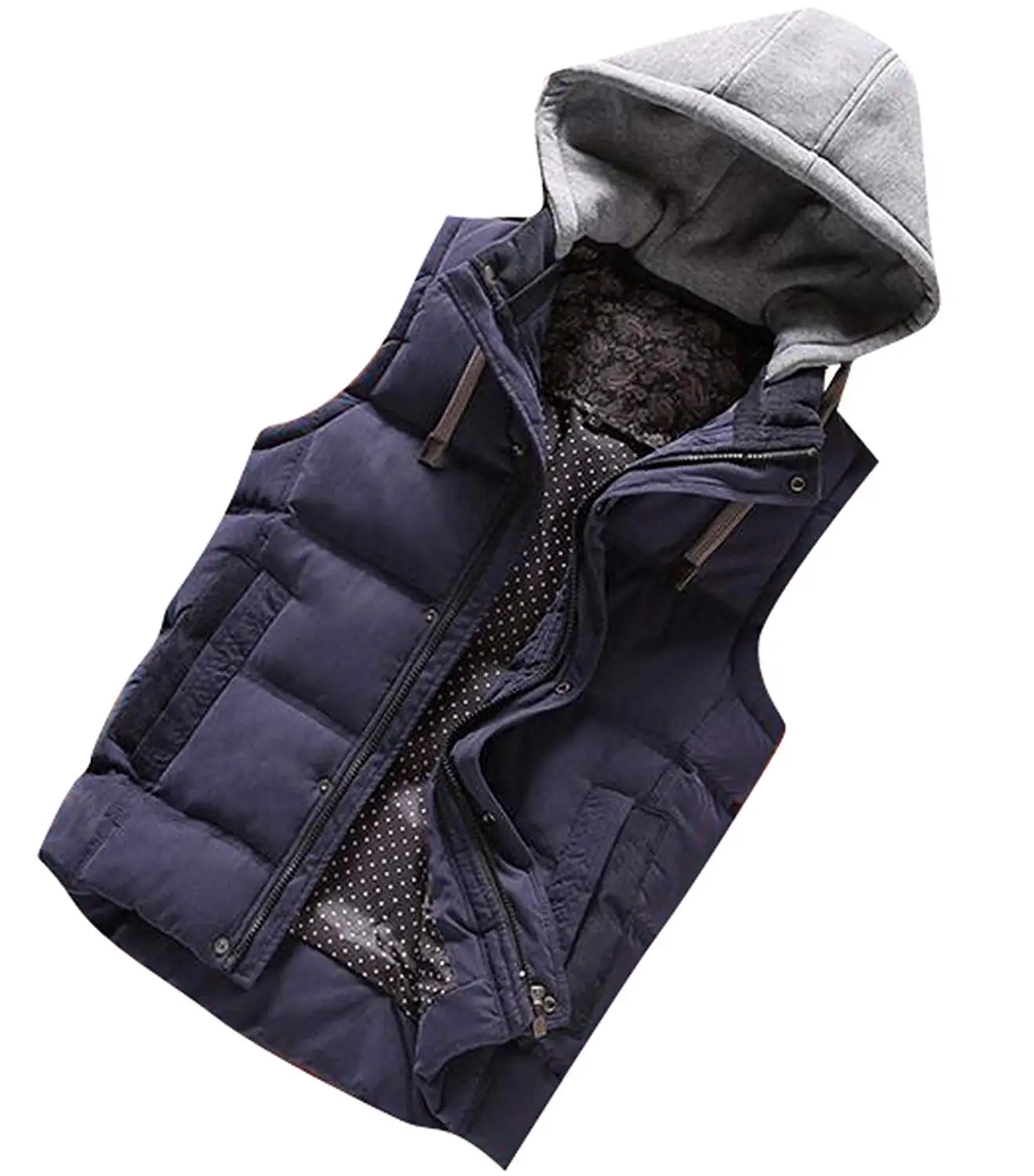 polo vest jacket with hood