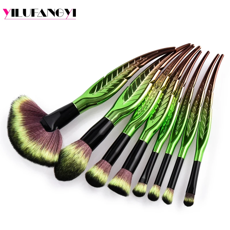 

High quality wholesale free sample 8 pieces of makeup brush set, Customized color