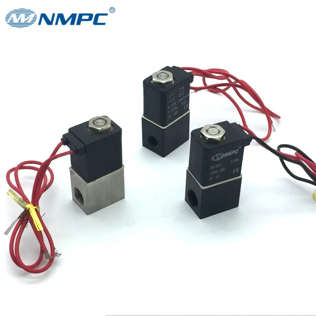 
2/2 Way 2V Series DC12V NPT Direct Acting Normal Closed Air Water Solenoid Valve Mini Pneumatic Control Valve 