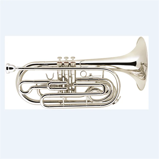 

Bb tone valve trombone Silver plated Marching trombone, Gold