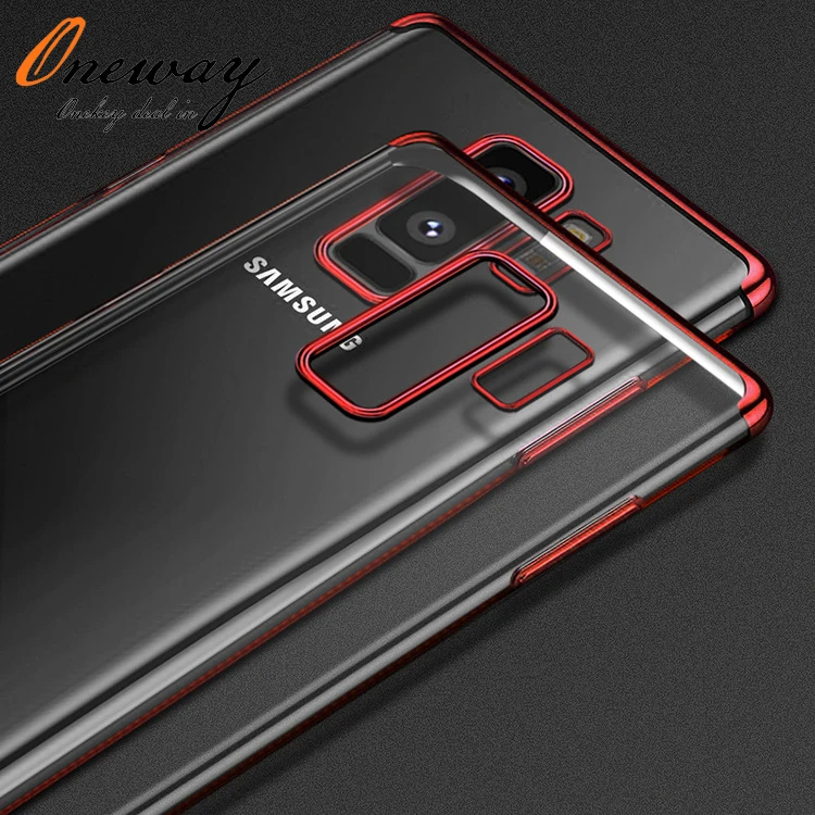 three parts Electroplating shockproof transparent phone case for samsung galaxy s9 case clear soft tpu