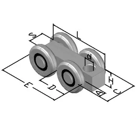 Heavy Duty Exterior Sliding Roller For Folding Door Hardware