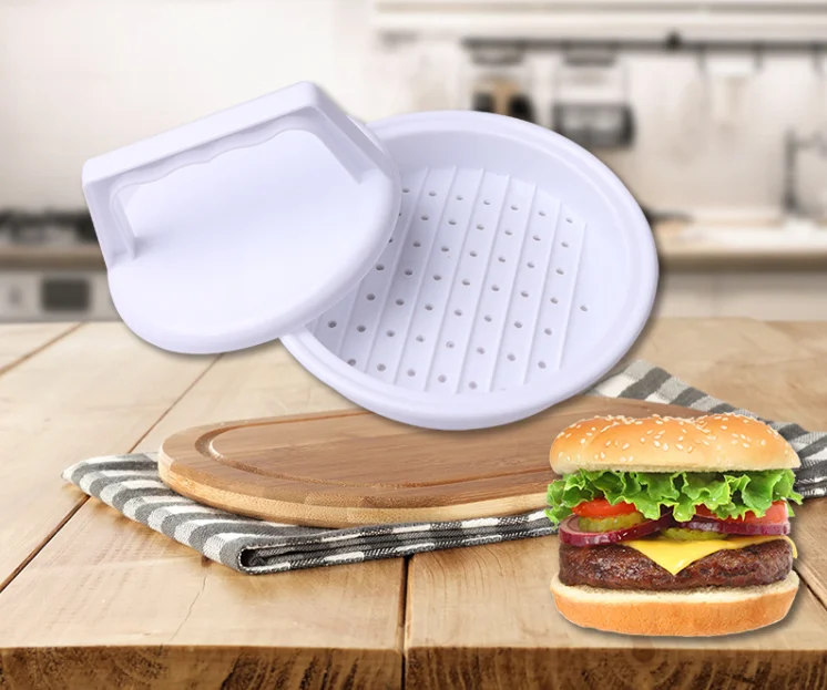 

Hot Selling Plastic Grill BBQ Barbecue Hamburger Patty Meat Press DIY Burger Press, Customized