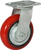4",5",6" 8" inch pu wheel width two 203 bearing Galvanized Industrial Casters