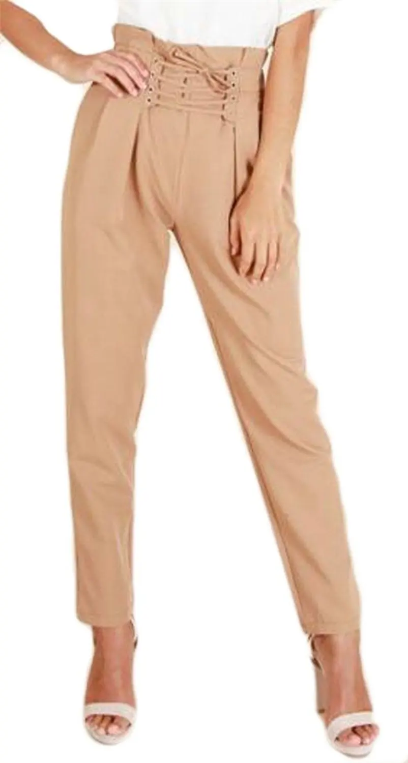 Lutratocro Mens Summer Solid Color Elastic Waist Harem Cotton Linen Jogger Pants