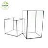 classic, faceted beveled //Mini Three (3) Tiered Faceted Stained Glass Hanging Terrarium // geometric glass mini candle lanterns
