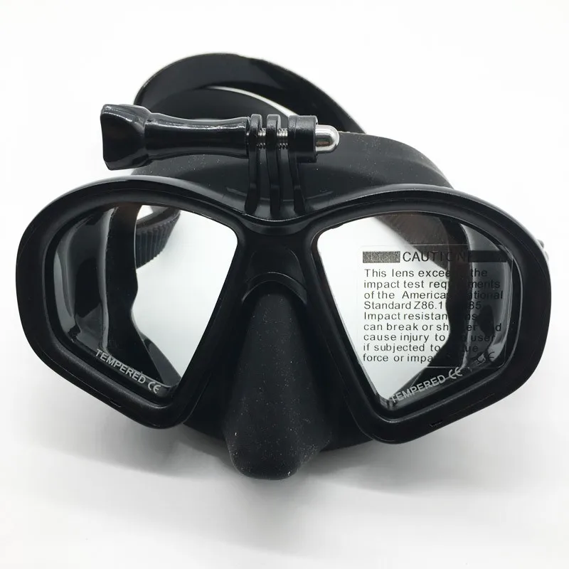 

Dive Mask with GoPro Mount for Scuba Diving, Snorkeling, Freediving, Black