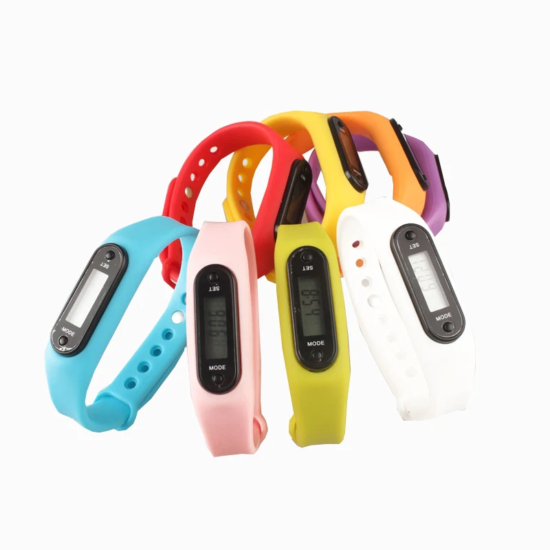 Low Cost Pedometers Lcd Digital Step Meter Pedometer Bracelet With