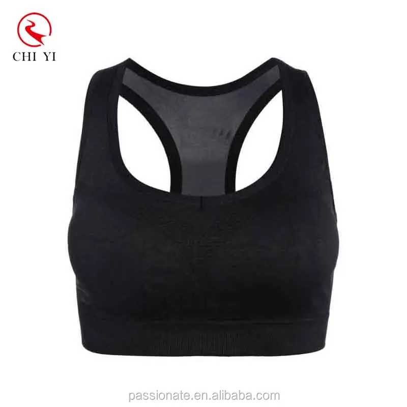 plain black sports bra