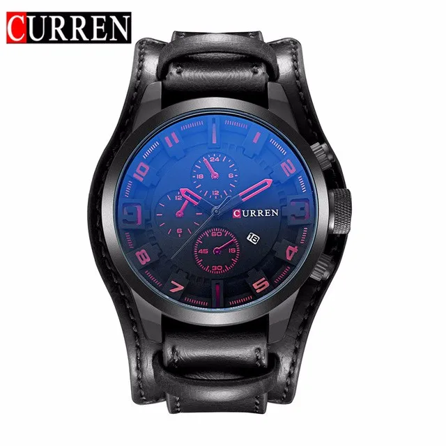 

CURREN 8225 Top Brand Luxury Mens Watches Male Clocks Date Sport Military Clock Leather Strap Quartz Business Men Watch Gift