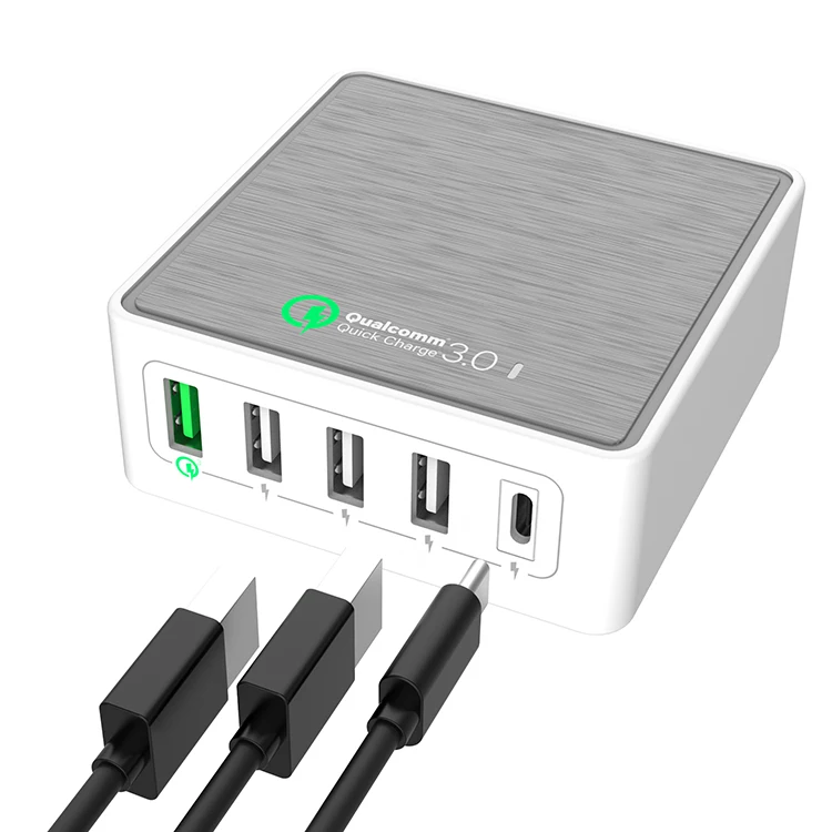 2017 nuevos productos 40watt multiple usb c cargador QC 3.0 pared usb