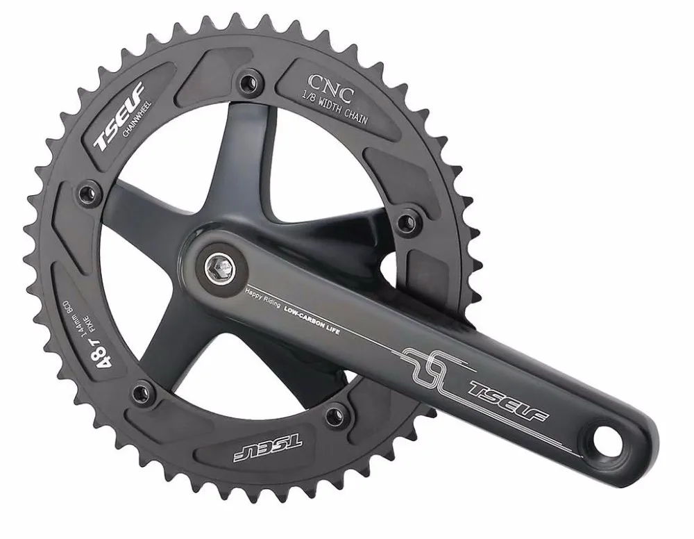 Onepiece Driveline Crankset For Fixed Gear Bicycle With 165mm Crank