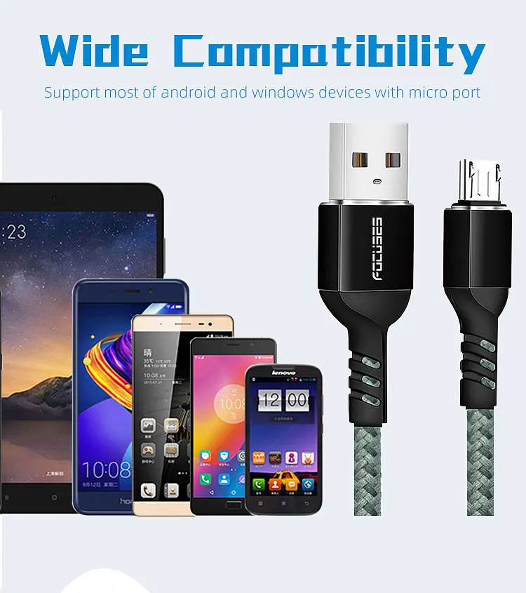 Good Price Micro B usb charging cable fast charging mobile phone adapter USB cords USB lince Data cable - ANKUX.COM