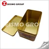 rectangular shape tin packaging box with pet window metal cans with lids