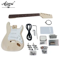 

Free shipping Unfinished DIY Guitar kit Electric Guitar set unfinished building guitar