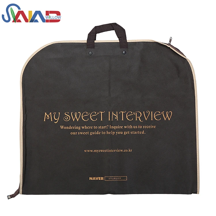 Wholesale Supply printing clothes cover custom folding garment suit bag