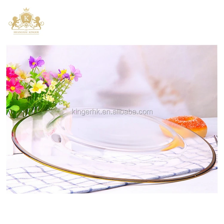 
Gold rim decorative charger plates for Wedding and marriage celebration 