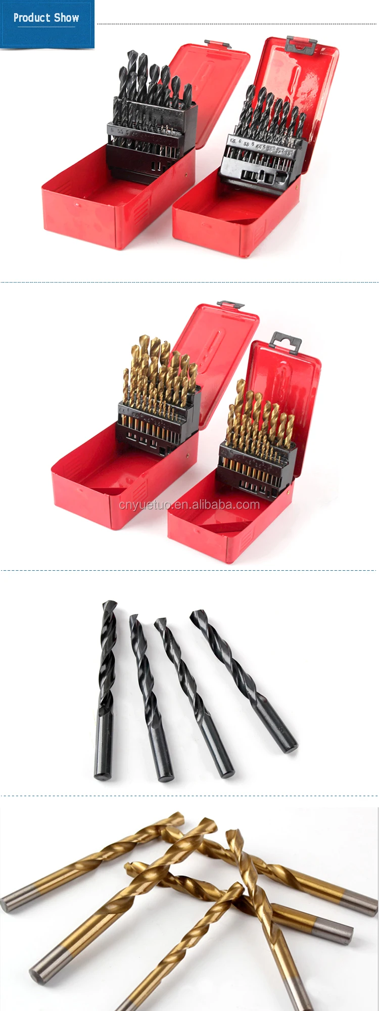 High Quality 1-13mm Straight Shank High Speed Steel 25 Pcs Twist Drill ...