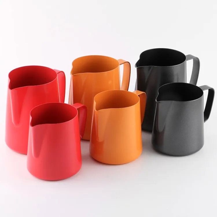 

Colorful Stainless Steel Cappuccino reindeer Milk Frothing Pitcher Milk Jug, Customized