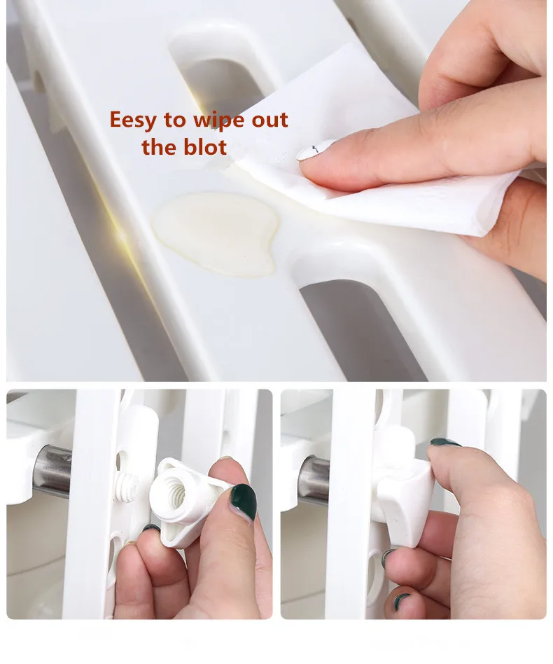 HAIXIN Multi-functional Plastic folding Storage plate dish shelf kitchen Organizer detachable gear