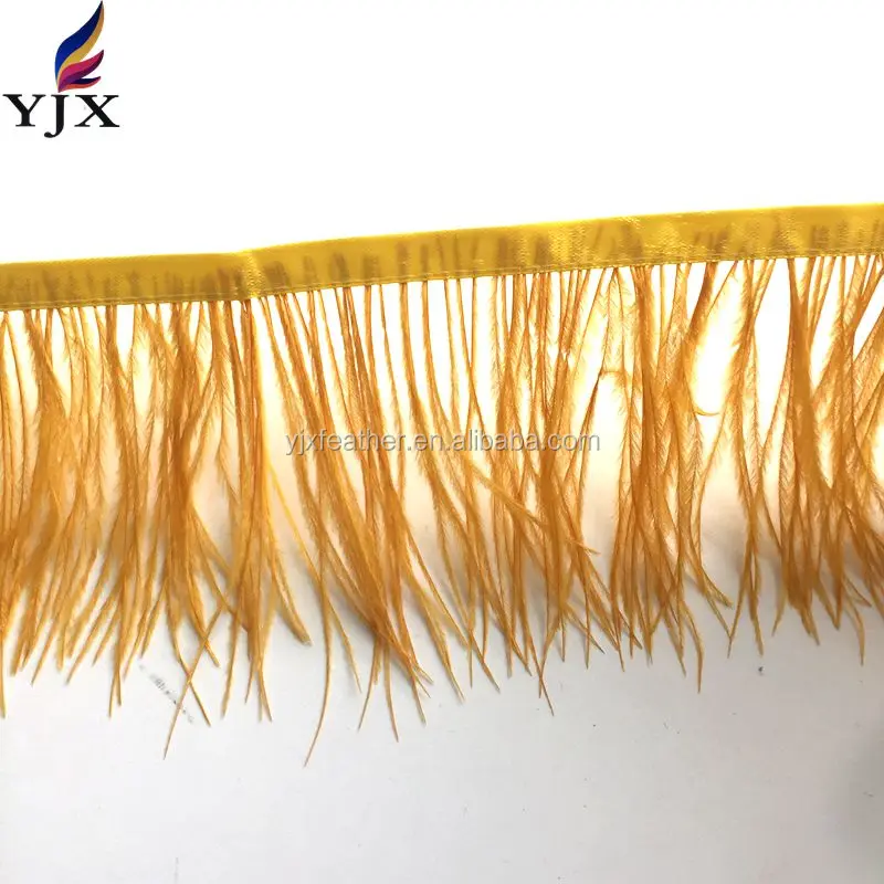 Top Quality 8-10cm Dyed Gold Colour Decorative Real Ostrich Feather ...