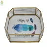 Modern Gold Decoration Manufacture glass tray and glass serving tray with animal design or acrylic shot glass tray