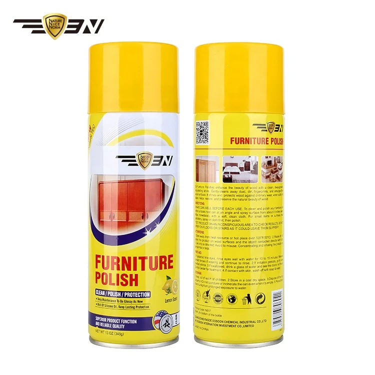 
Wood Furniture Polish Spray(340g), Eco Friendly Lacquer Furniture Polish, High Quality Furniture Varnish Spray for Hotel 