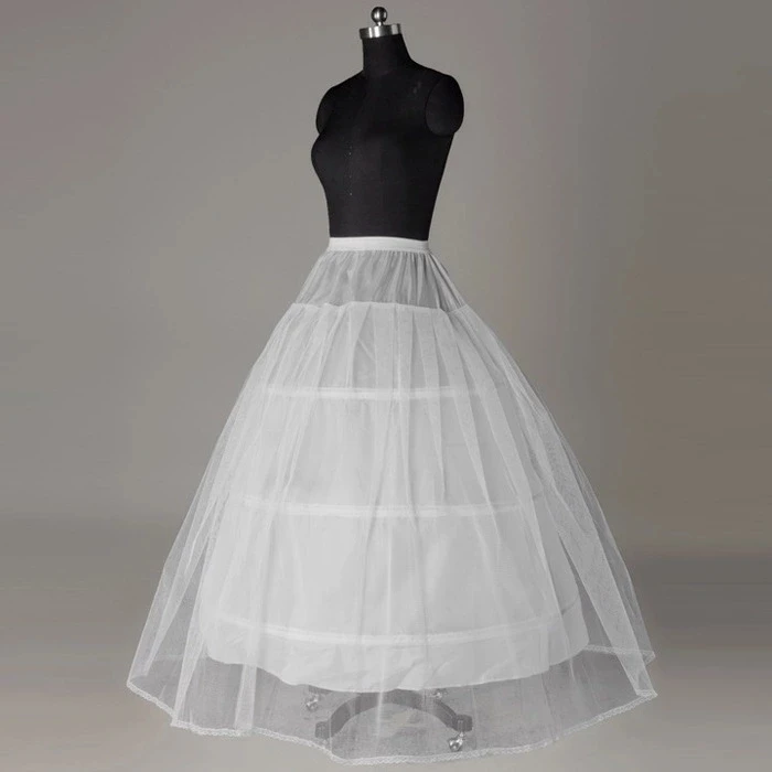 

Hot sale Cheap Wedding Accessories White 3 Hoop Petticoat Underskirt Crinoline, White crinoline petticoat