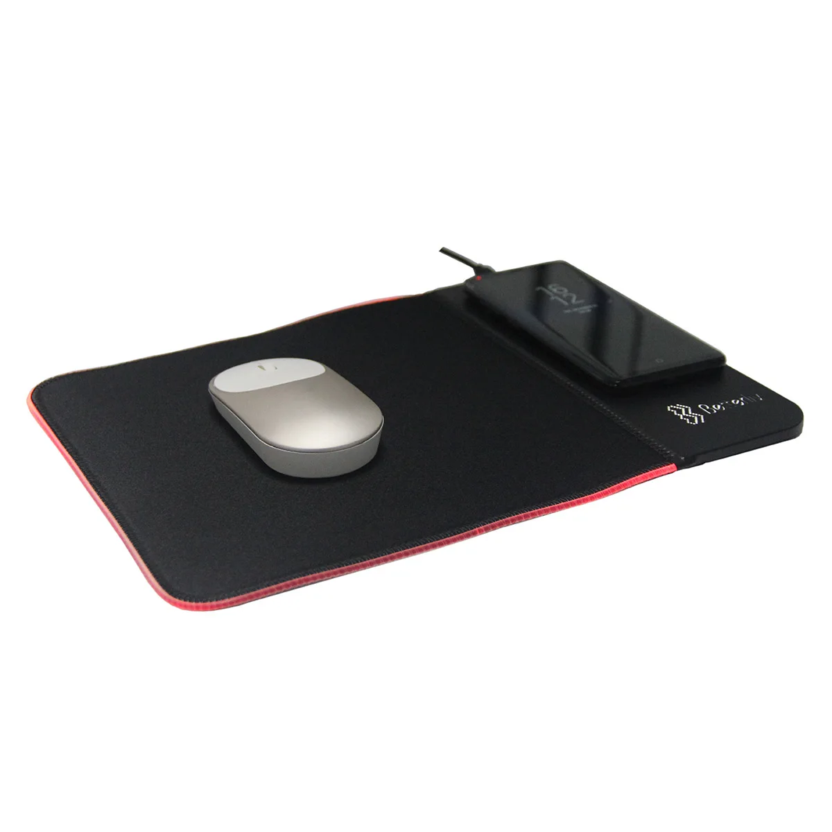 2019 New products qi fast quick wireless charger mouse pad with fashion RGB light