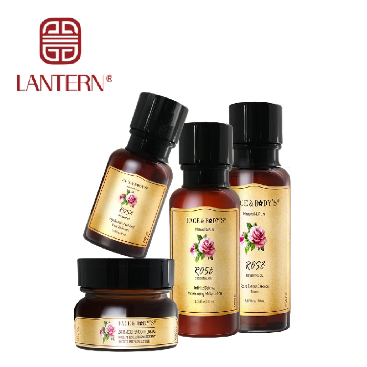 OEM beauty skin care set brightening moisturizing rose face cream lotion