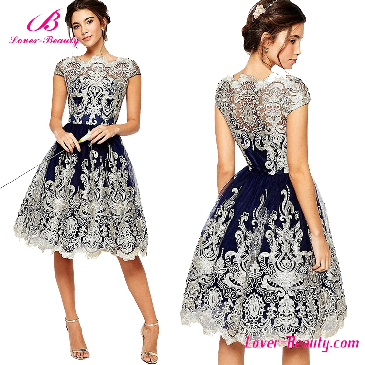

New arrival elegant floral lace summer women dress 2019, As picture