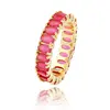 fashion ruby gemstone ring copper 18k gold wedding ring