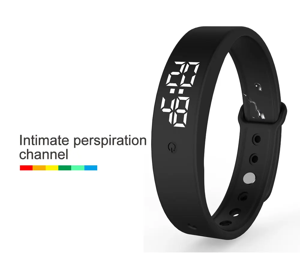 

LED Square Touch Screen Silicone Watch Digital Wrist Watch Women Rubber Band