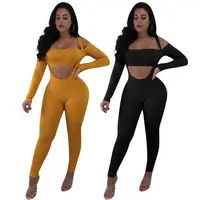 

Trade Assurance Sexy Fashion Womens Backless Crop Top Pencil Pants Two Piece Yoga Set Womens Clothing Long Jumpsuit Women