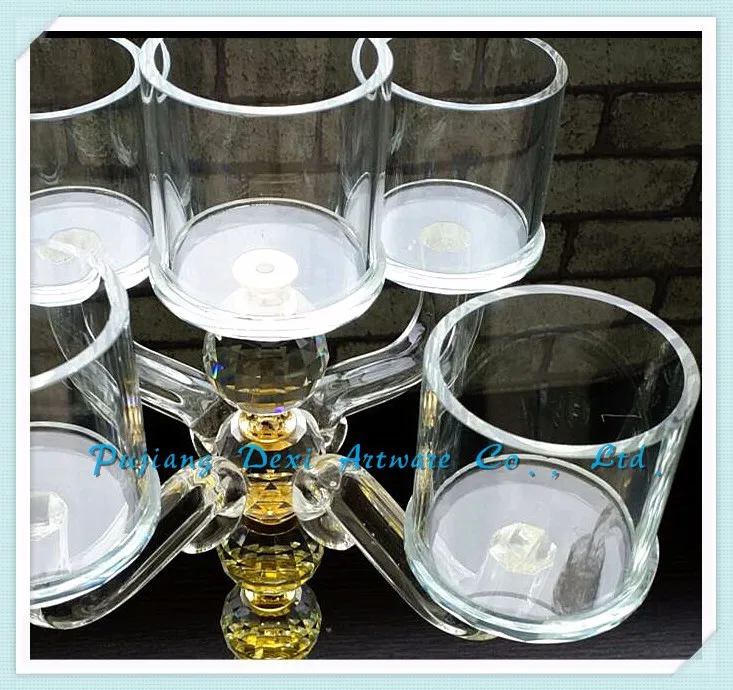Home Goods Crystal Glass Clear Candle Holder 5 Arms Crystal Candelabra Buy 5 Arms Crystal