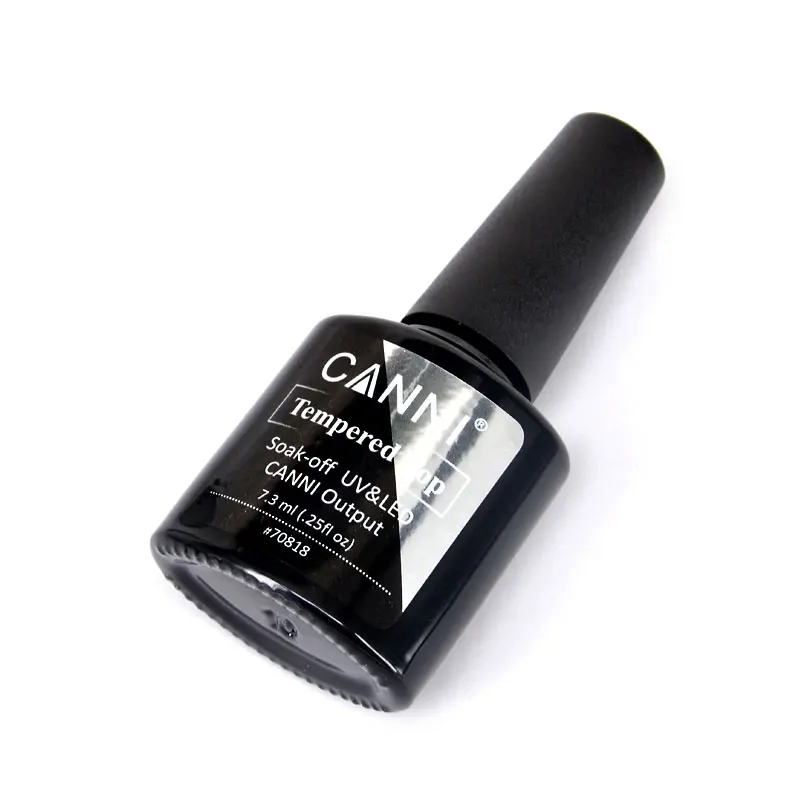 

#70818 CANNI Nail Art 7.3ml Long-Lasting Enhance Tempered Without Sticky Layer Top Coat No Wipe Soak Off Gel Polish UV Gel, Clear
