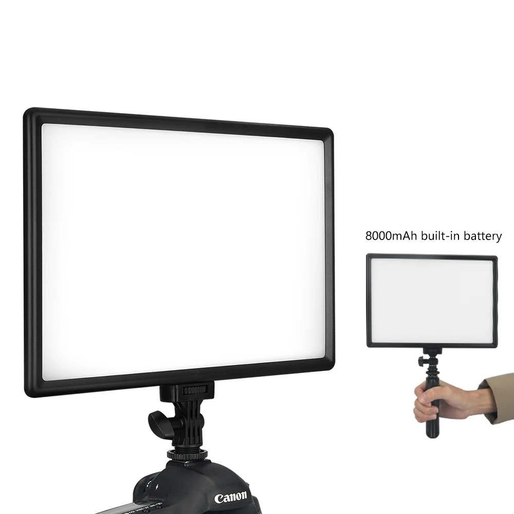 

KingMa 8000mAh Built-in Battery Powered Rechargeable LED Camera Light for Photography and Makeup