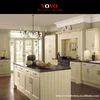 Canada white wood kitchen cabinets with crown molding upto ceiling