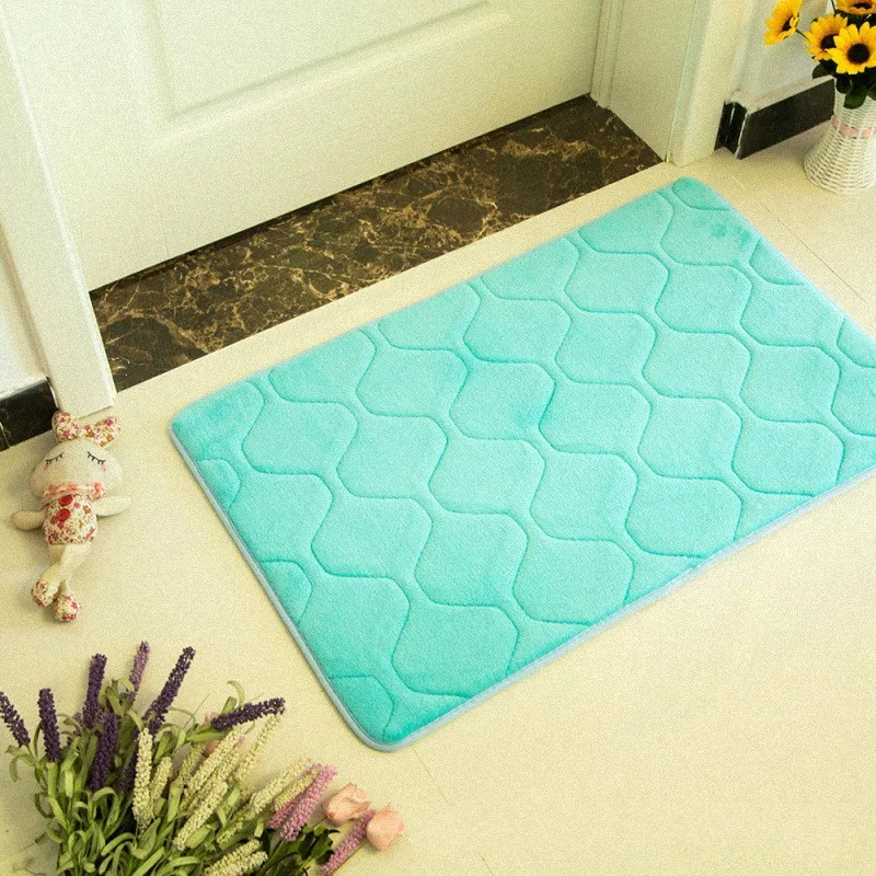 Charmcci 800114 Non Slip Bath Rug Memory Foam Bath Rug Bath Mat Pattern