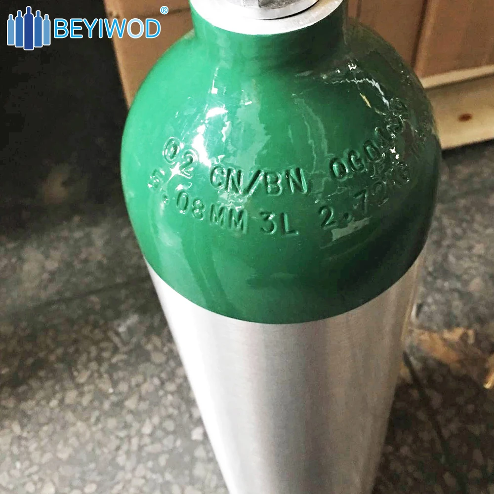 Me Size Aluminum Oxygen Cylinder 4.55l With Pin Index Valve,Trolley And